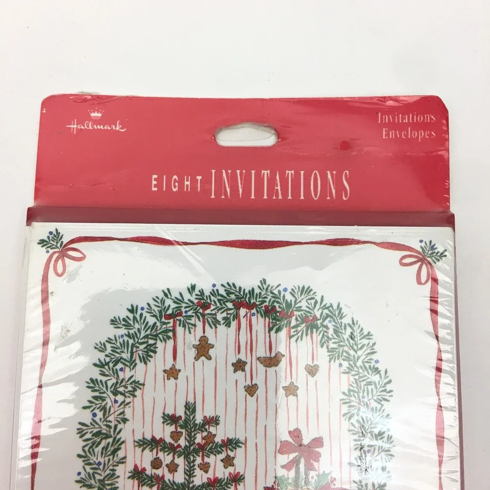 8 Vtg Hallmark Christmas Holiday Cookie Exchange‎ Party Event Invitation Sealed
